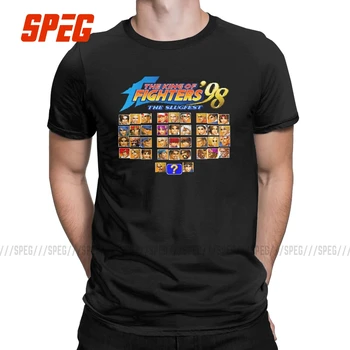 Kaos The King of Fighters Pria Pakaian Katun Murni Permainan Arcade Kaus Kerah Bulat Lengan Pendek Humor Kaus Musim Panas T-shirt