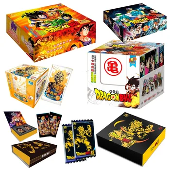 Kartu Dragon Ball Z Anime Baru Edisi Koleksi Kotak Hitam Kartu Stereo 3D Pertempuran Supernatural Kartu Son Goku Hadiah Liburan TCG