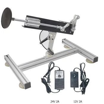 Kit Aktuator Linier Teleskopik DIY dengan Dudukan Paduan Aluminium dan Konektor Ujung Bebas Pengaturan Kecepatan Adaptor Daya