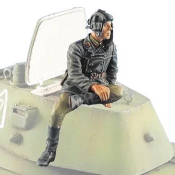 Kit Model Figur Resin Skala 1/35 Patung GK Tank Soviet Mainan Tata Letak Pemandangan Mikro yang Belum Dirakit dan Tidak Dicat