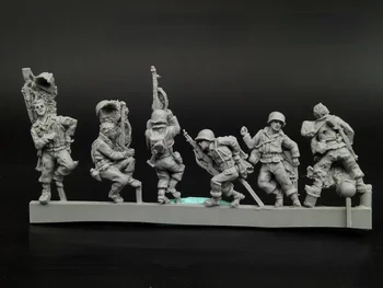 Kit Perakitan Model Figur Resin Die-casting Skala 1/72 Tentara Yang Jatuh Di Tentara Angkatan Darat AS Tidak Dicat