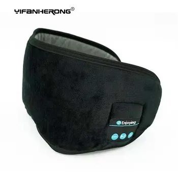 Kompatibel dengan Bluetooth 5.0 Headphone Tidur Masker Mata Headphone Tidur Ikat Kepala Earphone Musik Nirkabel Nyaman Elastis Lembut