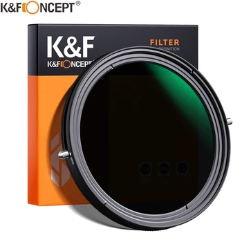 Konsep K & F Filter ND Variabel Fader 2in1+Filter Polarisasi Melingkar CPL 67mm 72mm 87mm ND2 hingga ND32 untuk Filter Lensa Kamera