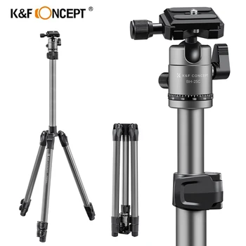 Konsep K & F Tripod Kamera Profesional 66.14 Inci untuk Tripod Aluminium Portabel DSLR Dengan Kepala Bola Panorama 360 Rilis Cepat