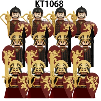 KT1068 Blok Bangunan Tentara Abad Pertengahan Figur Aksi Kuno Mainan Bangunan Mini untuk Anak-anak XP042-047