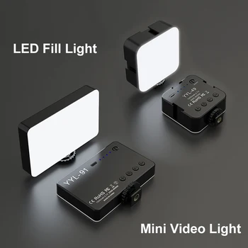 Lampu Isi LED TIPE C 6000K 6W 3.7 V Kamera Genggam Mini Portabel Lampu Hidup Foto Ponsel Kontrol Suhu Warna Ganda