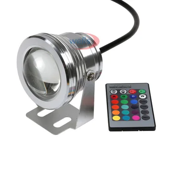 Lampu Luar Ruangan LED 10W RGB/putih / Putih Hangat Lampu Sorot LED Bawah Air Berubah Warna Lampu Sorot IP67 untuk Lampu Taman