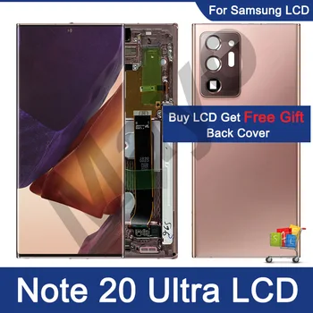 LCD Amoled Asli untuk Samsung Galaxy Note 20 Layar LCD Ultra N985 N986 Digitizer Layar Sentuh Note20 Ultra 5G N985F N986B