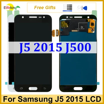 LCD untuk Samsung Galaxy J5 2015 J500 Tampilan Layar Sentuh J500F J500FN J500M J500H Rakitan Digitizer Pengganti Perbaikan Ponsel