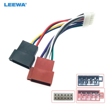 LEEWA Adaptor Kabel Steker Konversi Stereo Mobil Universal 12 Pin ke Harness Kabel Radio ISO Kabel Unit Kepala Asli # CA5325