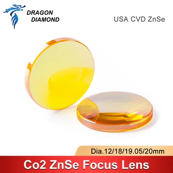 Lensa Fokus CVD ZnSe USA Dia.12/15/18/19. 05 / 20mm FL 38.1/50.8 /63.5 /76.2 /101.6/127mm Untuk Mesin Pemotong Ukiran Laser Co2