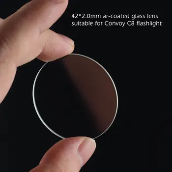 lensa kaca berlapis ar 42*2.0 mm, cocok untuk senter C8 M21E M21A