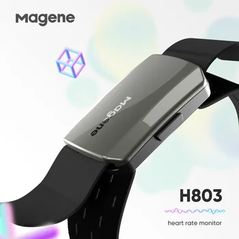 Magene H803 Monitor Ban Lengan Detak Jantung Mode Ganda Bluetooth ANT + Sensor Tali Pergelangan Tangan Pelacak Detak Jantung Kebugaran untuk Garmin Bryton