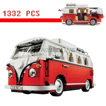 Merek Baru 1354 Pcs Volkswagen T1 Camper Bus 100% Kompatibel 10220 Mainan Hadiah Natal Anak-anak Hadiah Ulang Tahun Mainan