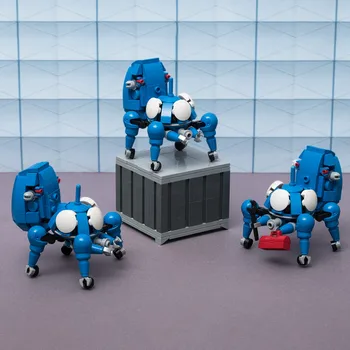 MOC Kartun Tachikoma untuk Ghost In the Shell Blok Bangunan Kit Kendaraan Cerdas Mehca Robot Batu Bata Model Mainan DIY Hadiah Anak