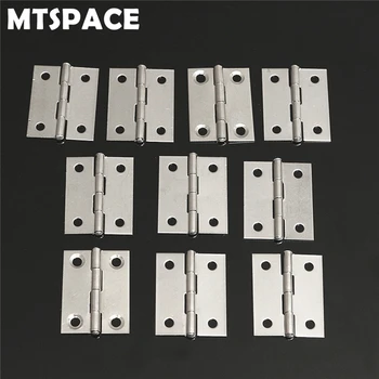MTSPACE Tahan Lama 10 Buah/Set Engsel Pantat Baja Tahan Karat untuk Pintu Laci Kabinet Panjang 1,5 Inci Banyak Digunakan untuk Furnitur Pintu