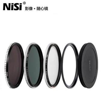NISI Swift True Color nd varid 1-5stops nd16 1/4 tutup adaptor kabut hitam Kantong caddy untuk filter lensa kamera 67 72 77 82 95