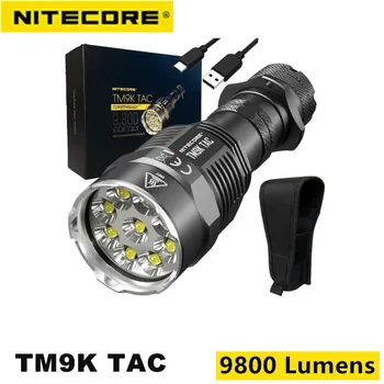 Nitecore TM9K TAC Senter 9800 Lumen USB Isi Ulang XP-L2 HD LED Taktis Torch Serch Light Baterai Internal 5000mAh
