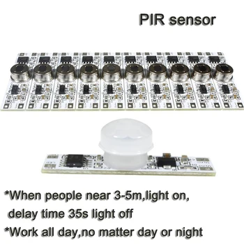 Pabrik 5V 12V 24V 5A sakelar PIR 12V watt besar Sakelar Lampu Sensor Gerak Inframerah untuk lampu strip led sensor pir,