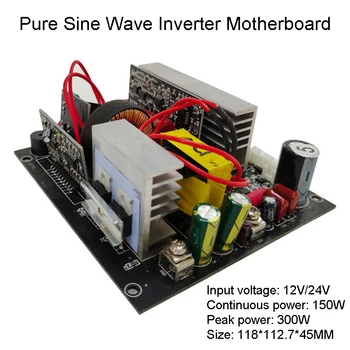 Papan utama inverter gelombang sinus murni 12v 24v hingga 220V50Hz/110V60Hz Daya penuh Mesin Terintegrasi Baterai lithium 150W 300W