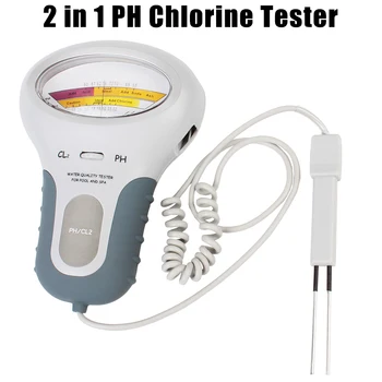 PC-102 PH Tester CL2 Mengukur PH Chlorine Meter Perangkat Pengujian Kualitas Air Untuk Kolam Renang SPA Water Chlorine Tester 2 in 1