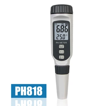 Pengukur Keasaman pH818 Penguji Kualitas Air Jenis Pena Pengukur pH Profesional untuk Akuarium Pengukur Portabel pH818