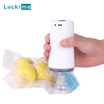 Pompa Vakum Mini untuk Pakaian Tas Penyimpanan Vakum Makanan Pengisi Daya USB Mesin Penyegel Pemelihara Segar Elektrik Alat Perjalanan Rumah