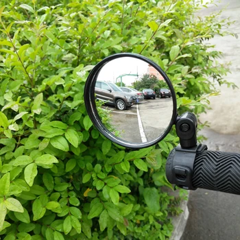 Portable Sepeda Cermin Sepeda Mini Adjustable Stang Kaca Spion Memutar Sudut Lebar untuk MTB Road Sepeda Bersepeda Aksesoris