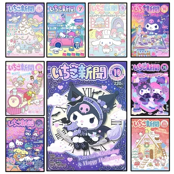 Poster Sanrio Periferal Anime My Melody Cinnamoroll HelloKittys Lukisan Kanvas Cetak Dekorasi Kamar Anak-anak Hadiah Ulang Tahun