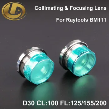 Raytools BM111 Laser Collimating & Fokus Lensa D30 CL100 F125/155 3.3 KW dengan Dudukan Lensa untuk Kepala Pemotong Serat