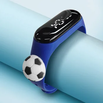 Reloj Anak-anak Jam Tangan untuk Anak-anak ReIoj Digital LED Elektronik Tahan Air Gelang Olahraga Sentuh LED Sepak Bola Jam Tangan Anak Wanita