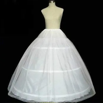 Rok Gaun Pesta Putih untuk Gaun Pengantin Rok 3 Lingkaran Berbulu Rok Dalam Rok Crinoline Wanita Rok Dalam
