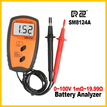 RZ LCD Penguji resistansi internal Impedansi Baterai Isi Ulang Pengukur Tegangan Volt Resistansi Baterai Pengukur Impedansi Internal SM8124A