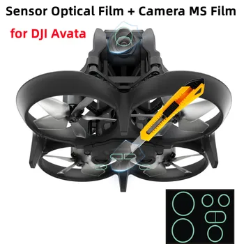 Sensor Film Optik + Kamera MS Film untuk Aksesori Drone DJI Avata Bagian Film Pelindung Anti-Cahaya Biru Transparansi Tinggi HD
