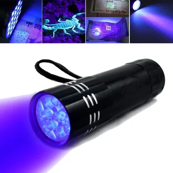 Senter LED Ultra Violet Portabel Lampu Hitam Lampu Inspeksi 395 nM Lampu Obor Lampu UV Lampu Ultraviolet Tahan Air