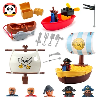 Seri Ide Blok Bangunan Besar Aksesori Model Kapal Bajak Laut Keabadian Batu Bata Diy Hadiah Mainan Kapten Jack Untuk Anak-anak