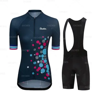Set Pakaian Wanita 2023 Jersey Bersepeda Lengan Pendek Warna-warni Celana Pendek Bersepeda Musim Panas Set Sepeda Gunung Pakaian Olahraga Wanita