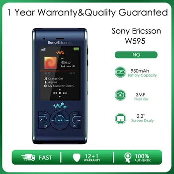 Sony Ericsson W595 Diperbaharui Asli Dibuka 2.2 Inci 3.15 MP Ponsel Kualitas Tinggi Gratis Pengiriman Diperbaharui