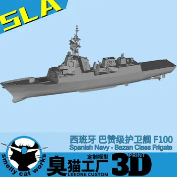 Spanyol Bazan Kelas Fregat F100 1/2000/1250/700 Resin 3D Dicetak Model Kapal Perang Model Kapal Perang Mainan Hobi