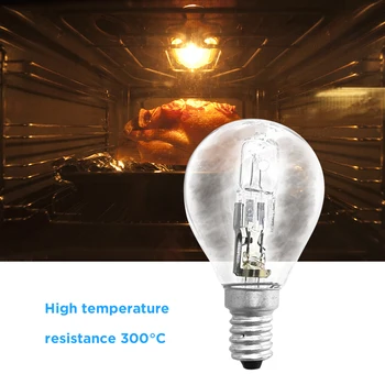 Spot 42W E14 220V Lampu Oven Suhu Tinggi 300 Derajat Lampu Oven Bohlam Halogen untuk Perlengkapan Rumah Tangga #W0