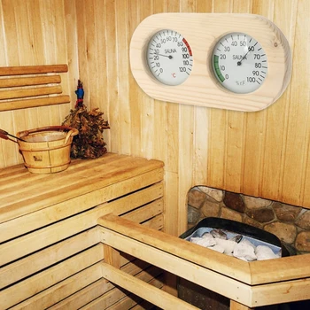 Spruce Kelembaban Suhu Sauna Hygrothermograph Termometer Celcius Sauna Thermometer Hygrometer Suhu Dropshipping