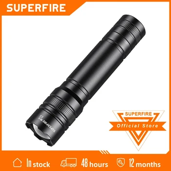 Superfire S3-A Senter LED Berkemah Obor 5 Mode Pencahayaan Paduan Aluminium Lentera Tahan Air yang Dapat Diperbesar Menggunakan Baterai 18650 / AAA
