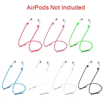 Tali Earphone Silikon Anti Hilang untuk Apple AirPods Headphone Bluetooth Nirkabel Tali Leher Tali Kabel Dudukan Headphone Kabel 