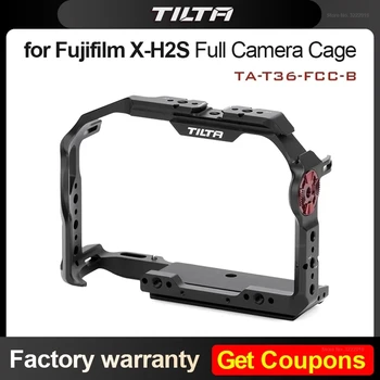 TILTA untuk Fujifilm X-H2S Sangkar Kamera Penuh Adaptor Lensa TA-T36-FCC-B Hitam Kit Dasar Mendukung Pelat Pelepas Cepat Manfrotto