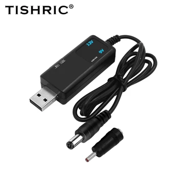 TISHRIC 5V USB DC 12V 9V Kabel Daya Kabel Konverter USB Ke DC untuk Jack Router Jack Steker Catu Daya 5.5/3.5 Mm Melalui Powerbank