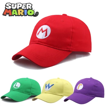 Topi Baseball Super Mario Bordir Kerai Dapat Disesuaikan Karakter Anime Mario Brothers Permainan Kartun Cosplay Warna Hadiah Ulang Tahun