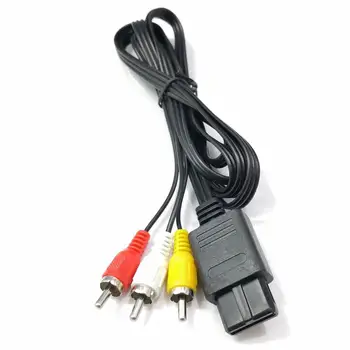 Untuk N64 SNES Gamecube 6FT RCA AV TV Audio Video Stereo Kabel Tahan Lama Konektor untuk Nintend 64 1.8 M