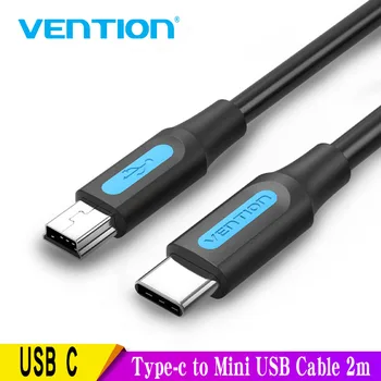 Vention USB C untuk Mini USB Kabel Tipe C Adaptor untuk Kamera Digital MacBook proMP3 Pemain HDD Tipe-C untuk Mini USB Kabel 1.5 M 2 M Baru