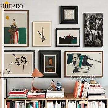 Vintage Poster Kanvas Cetak Lukisan Dinding Gambar Seni Modern Fashion Retro Abstrak Ruang Tamu Interior Dekorasi Rumah