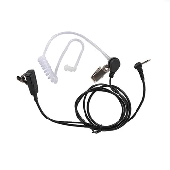 Walkie Talkie Lubang Suara 2.5 mm Headset Earpiece Tabung Akustik Terselubung 1 Pin dengan Mikrofon PTT Kompatibel